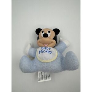 Disney Baby Mickey Mouse Plush Stuffed Terrycloth Toy 4.5" Doll Vintage 90s